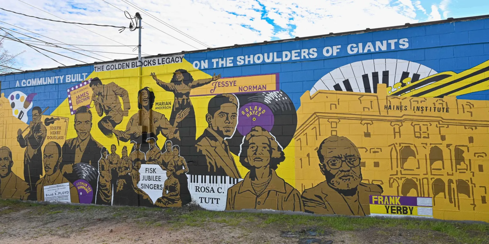 mural painted on the side of a building