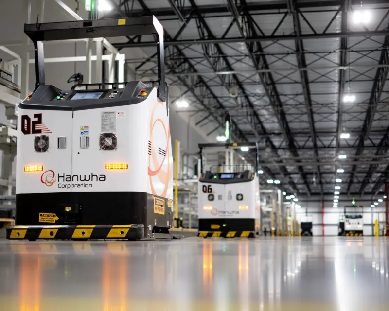 Machines in a manufacturing facility