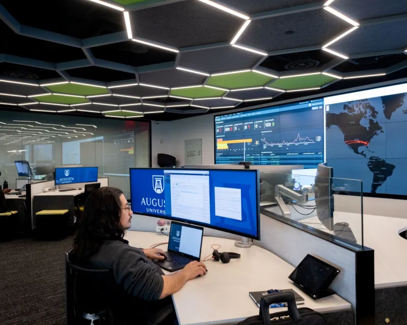 people at Augusta university working on computers