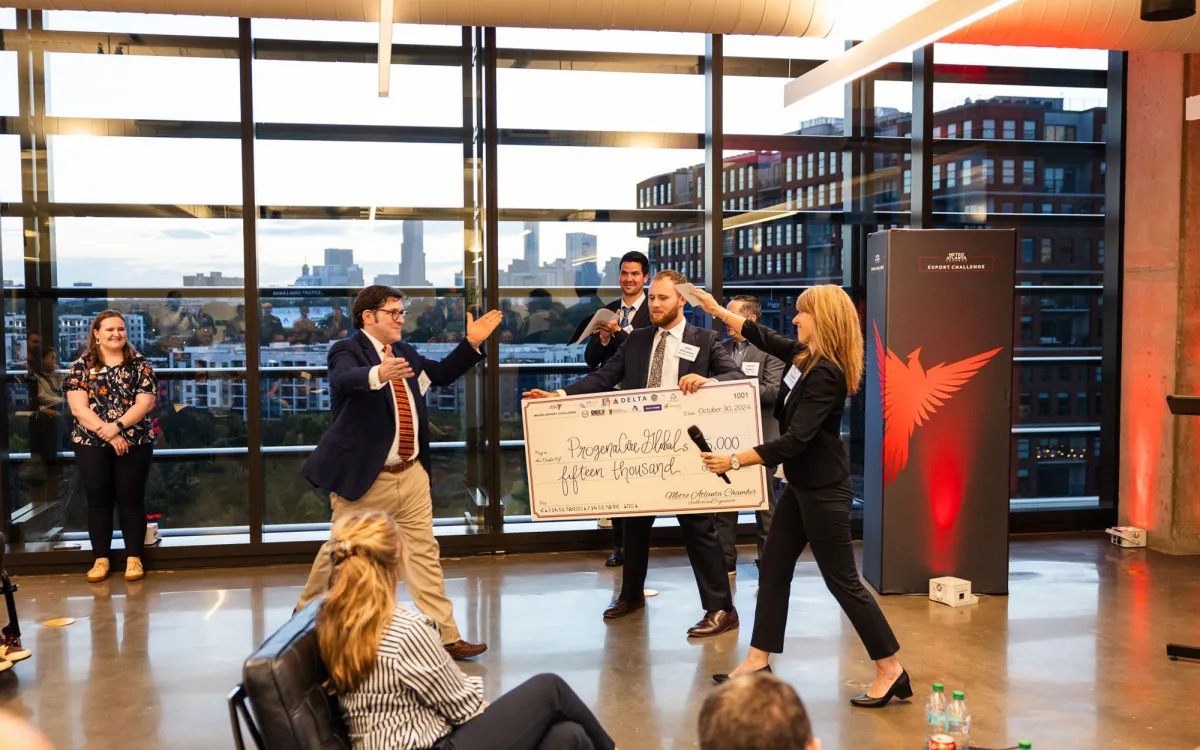 ProgenaCare representative accepts first place prize