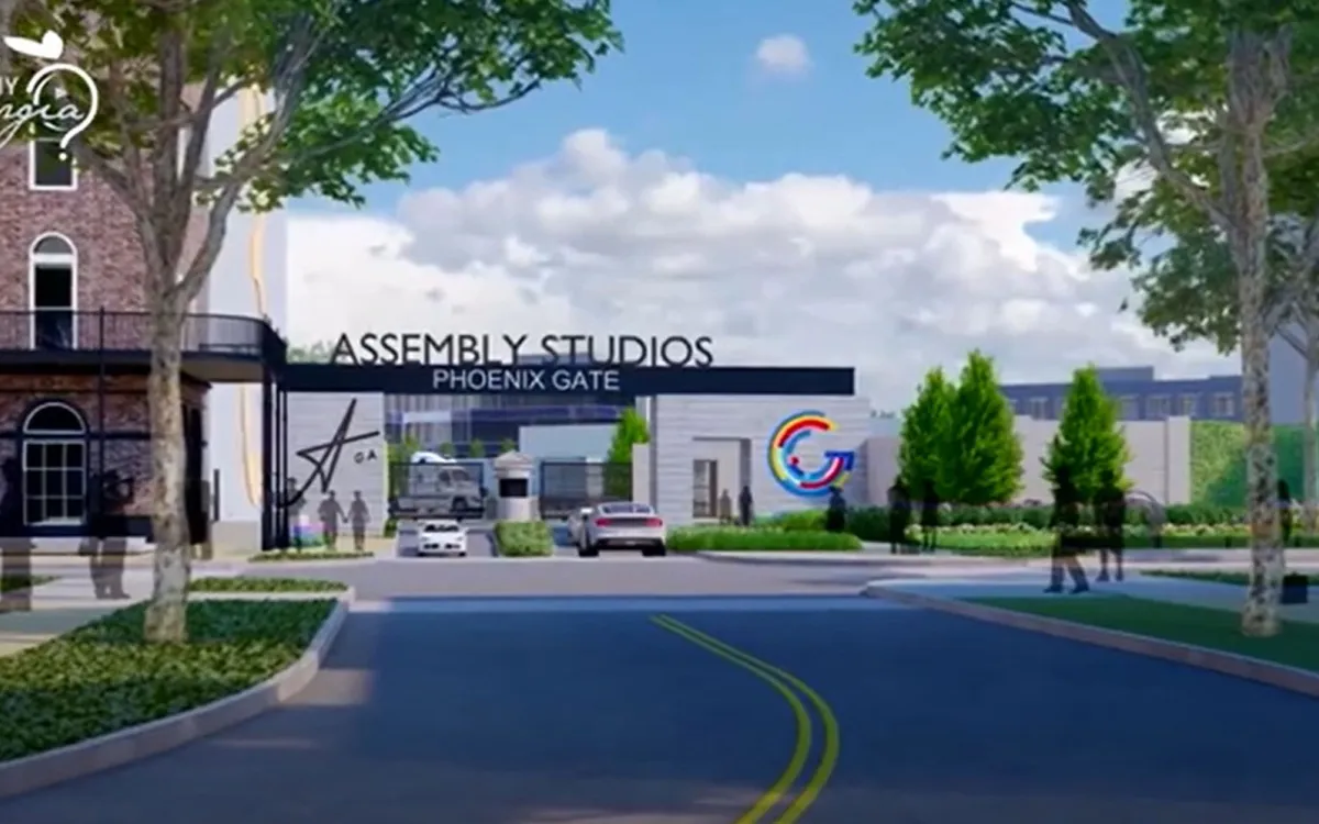 Rendering of proposed entrance gate at Assembly Studios