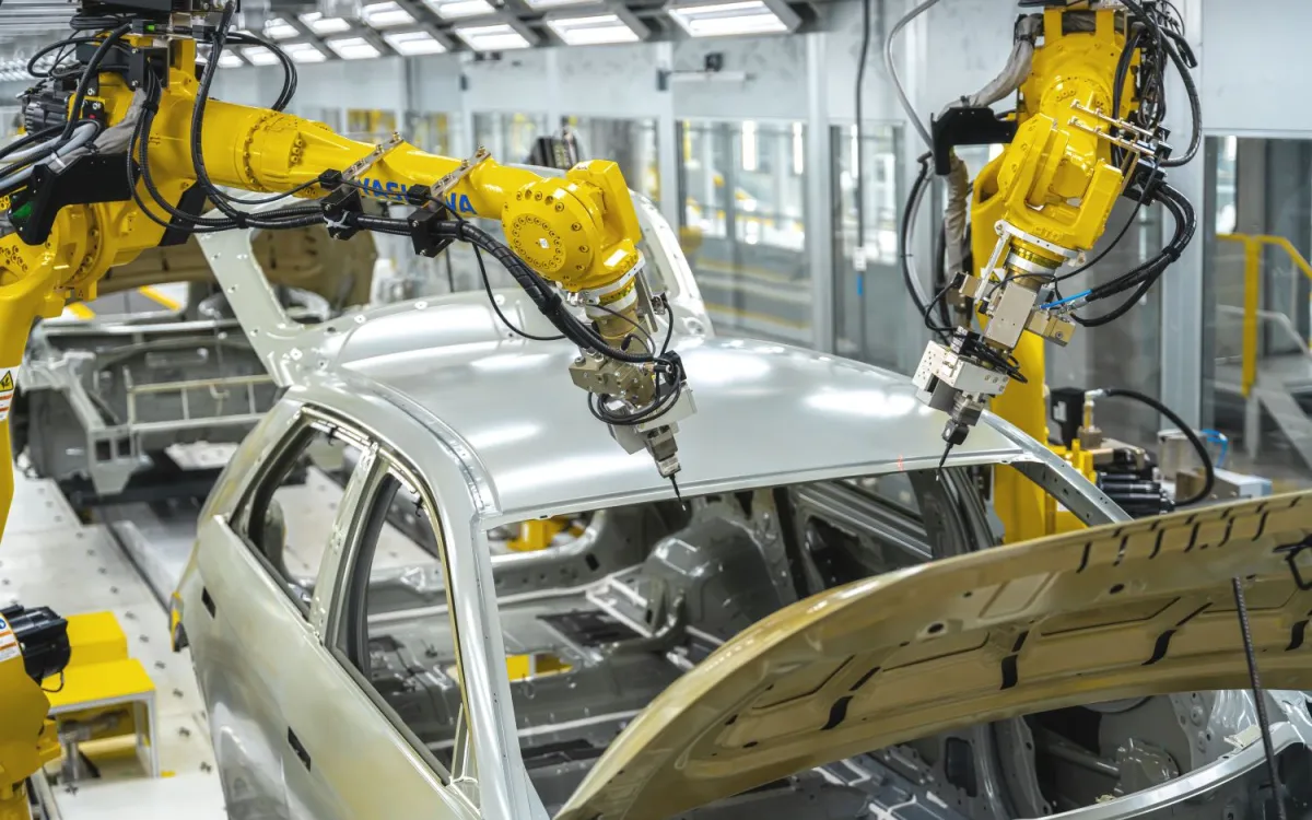 Car being constructed 