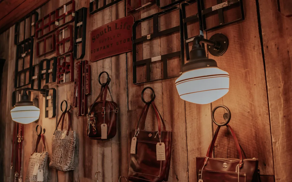 Leather goods at SouthLife Supply Company Store in Thomasville, Georgia