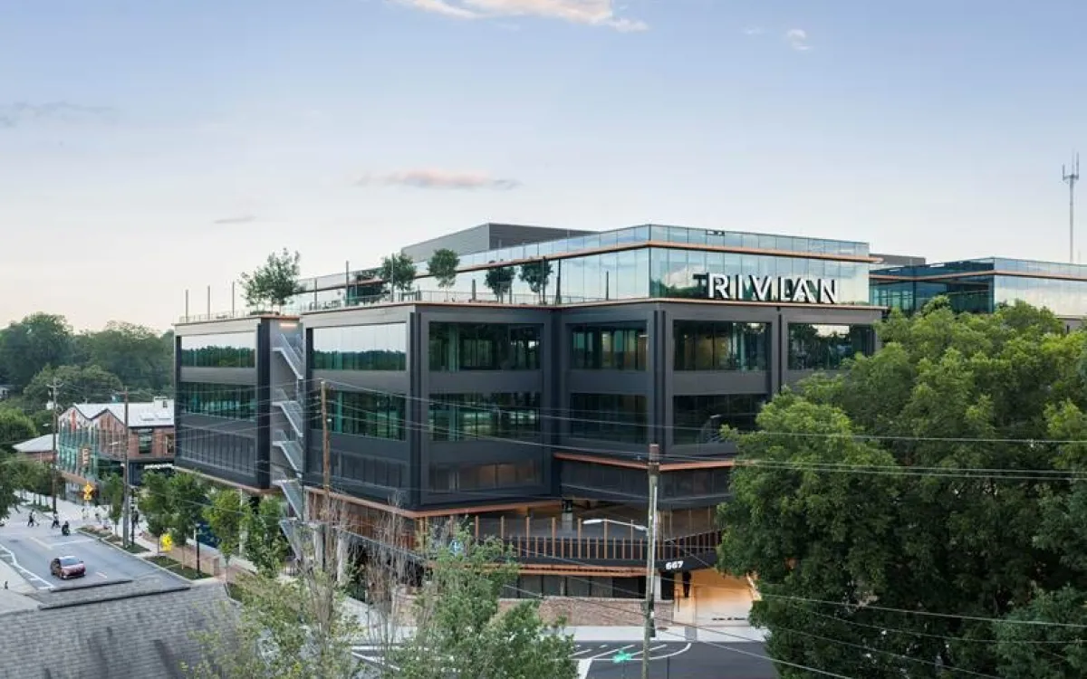 Exterior of Rivian's East Coast headquarters in Atlanta, GA.