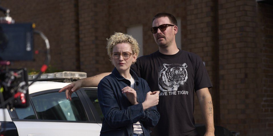 "Weapons" star Julia Garner and director/writer/producer Zack Cregger. 