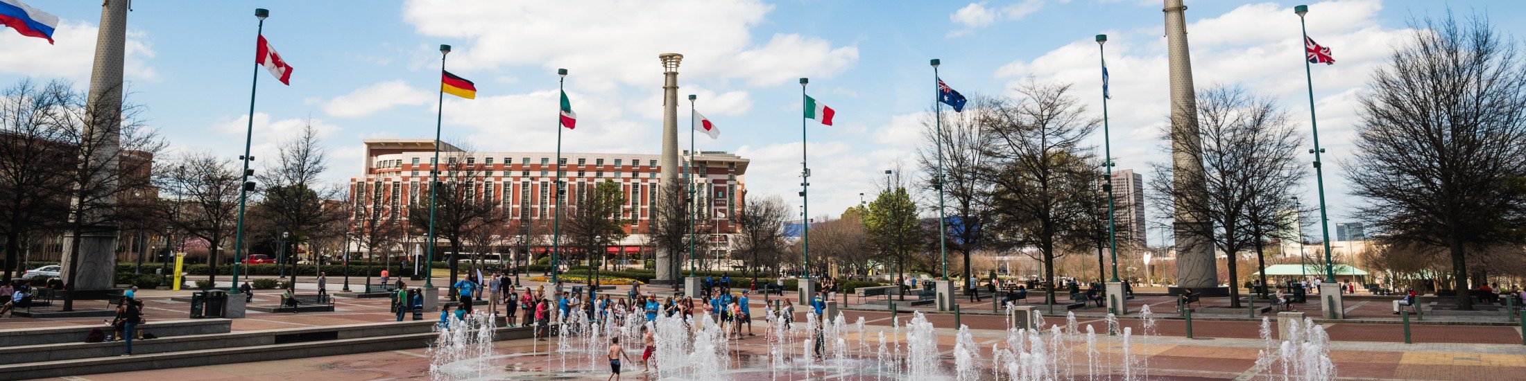 centennial olympic park's fountain of rings