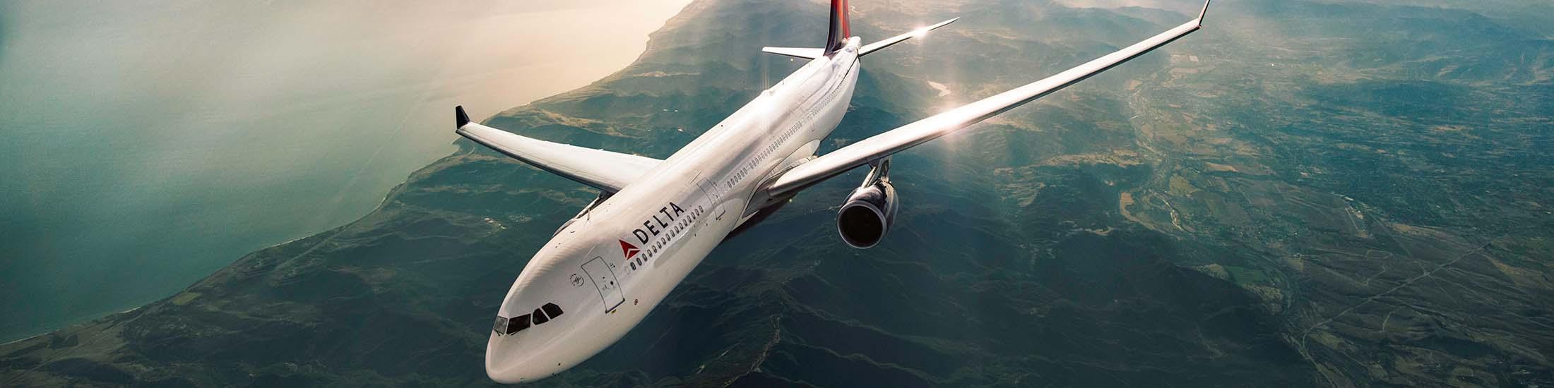 Delta airplane in the sky