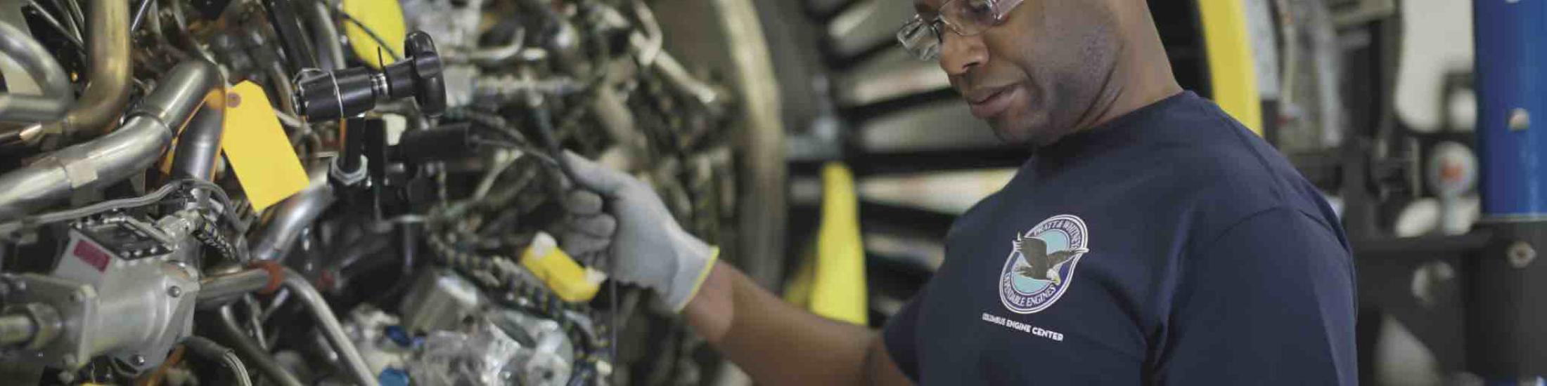 Man working on a turbine in Georgia