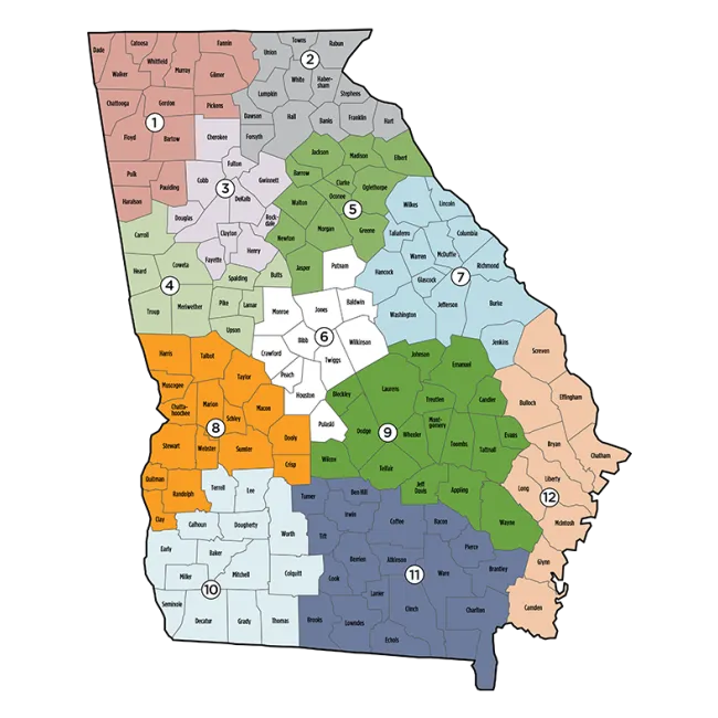 Georgia regional map
