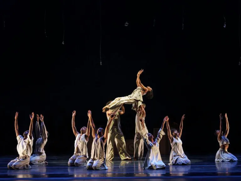 Alvin Ailey American Dance Theater dancers on stage