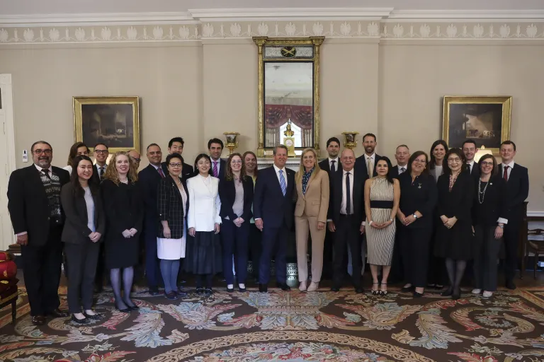 Governor Brian Kemp and the GDEcD international representatives