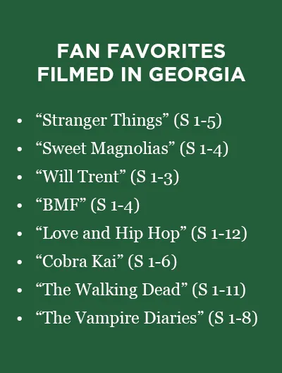 Fan Favorites Filmed in Georgia Graphic