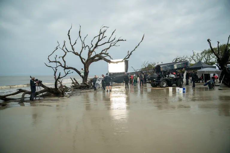 A production taking place on a Georgia beach