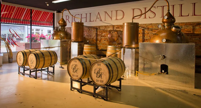 Distilling equipment at Richland Rum