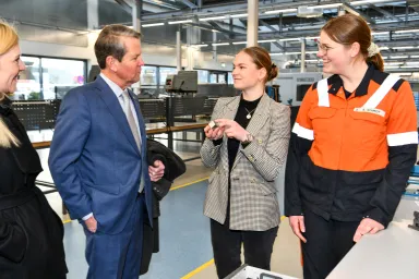 Aurubis staff and Governor Brian Kemp