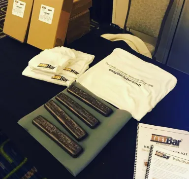 Easy Bar product display at a trade show