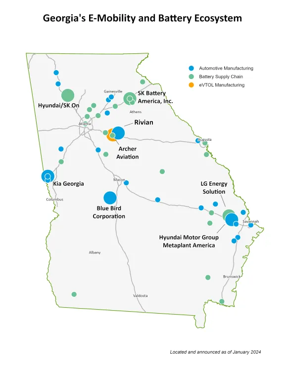 Georgia's E-mobility and Battery Ecosystem