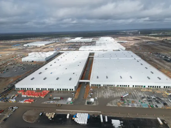 Aerial view of Hyundai plant