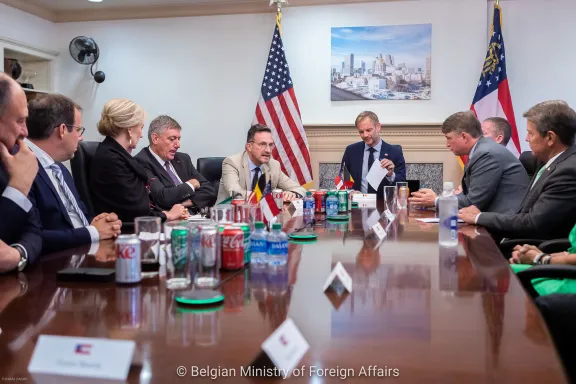 Governor Kemp and Georgia leaders meet with business and government leaders in Belgium