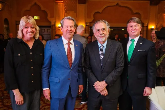 Lee Thomas, Governor Brian P. Kemp, Francis Ford Coppola, and Pat Wilson